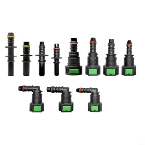 Conector rápido de nailon para tuberías de combustible, kit de 40 piezas con codos rectos y de 90° 8