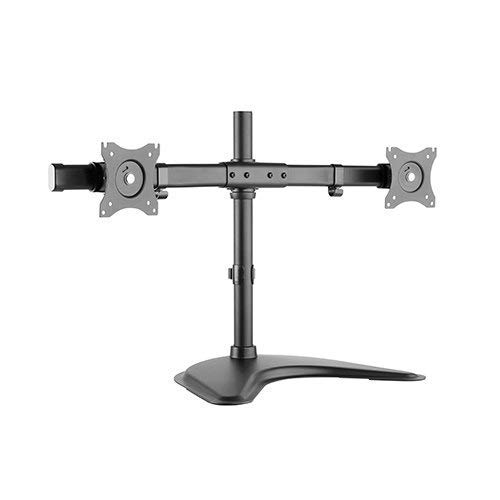 Image of Audiovan Gas Monitor Mounts - Articulating Arm, Adjustable VESA Mount Desk Stand with Clamp and Grommet Base. (Black, Z-022 Dual Flexi Monitor Arm)