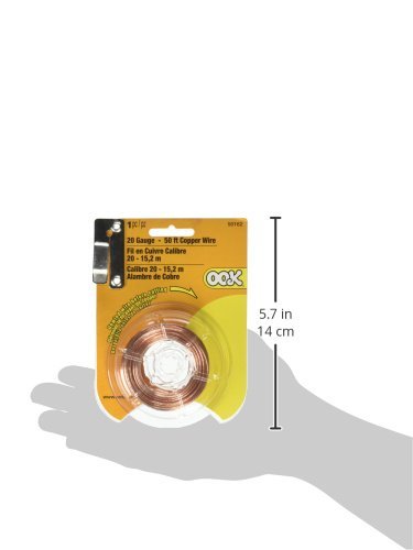 OOK 50162 20 Gauge, Copper Hobby Wire, Picture Hanging Wire, 50ft, 10lbs