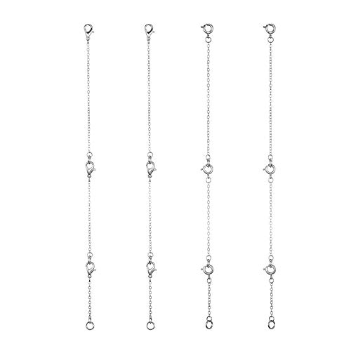 Image of Softones 12-18Pcs Ankle Bracelets Extenders-Extension for Womens Jewelry(1 2 3 Inch),with Lobster Clasp and O-Clasp from Gold Silver Rose Gold