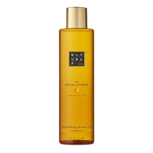 RITUALS Duschöl von The Ritual of Mehr, 200 ml – Mit Süßorange & Zedernholz – Energiespendende & Stimulierende Eigenschaften mit Vitamin C