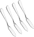 Crysto Stainless Steel Butter Knife, Set of 4, Butter Spreader,Serve Your Butter, Breakfast Spreads,Cheese and Condiments