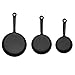 Yantan 1/12 Skala 3Pcs Dollhouse Miniature Metal Bratpfannen Kochtopf Kochgeschirr KüChenzubehöR Schwarz