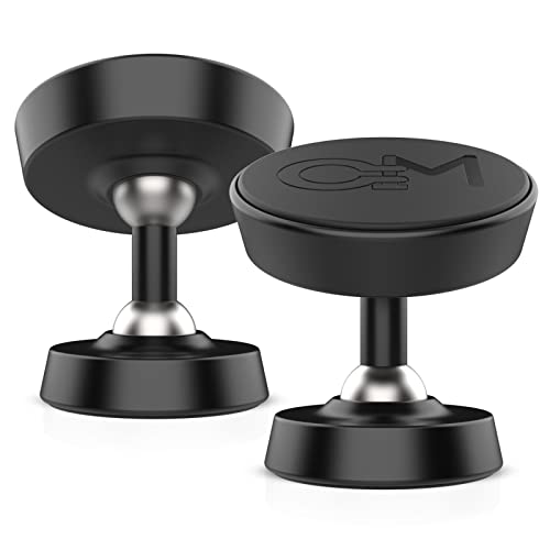 2-PACK Magnetic Phone Holder For Car, [ Super Strong Magnet ] [ with 4 Metal Plate ] iPhone Magnetic Car Mount For Cell Phone, [ 360 Rotation ] Universal Dashboard Car Mount Fits All Smartphones