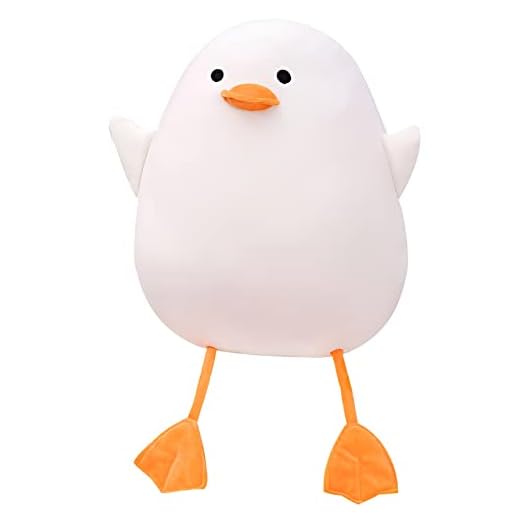 DRUNKENRIVER Cute Duck Stuffed Animals Sleeping Pillows Gifts for Girls Teens White Plushie Hugging Animal Super Soft Toys Christmas, Valentine's Day Gifts (White,13.7inches)