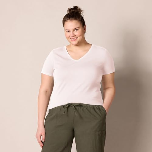 Image of Amazon Essentials Women's Regular-Fit Short-Sleeve V-Neck T-Shirt, Multipacks