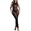 Black Mesh Hooded Dress