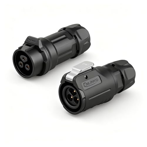 Connecteur 3 broches IP68 étanche idéal pour éclairage jardin