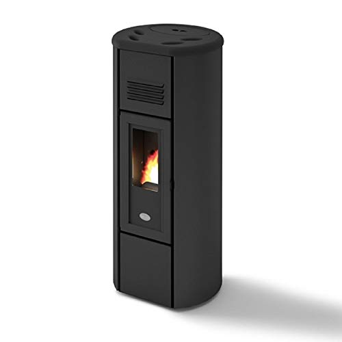  Eva Calòr Heidi Stufa a Pellet: Colore - Nero Goffrato