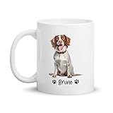 Personalized Brittany Spaniel Dog Mom Dad Gifts Mug, Customized Name Brittany Spaniel Coffee Mug Gifts For Men Women Dog Lover, Brittany Spaniel Custom Dog Mug, Brittany Spaniel Tea Cup 11oz 15oz