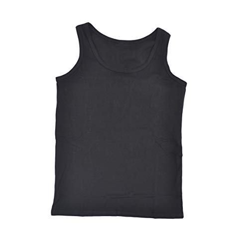 BaronHong Plus Size Chest Binder Cotton Vest Tank Tops for Tomboy Lesbian(Black,M)