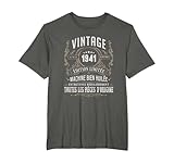 Vintage Millésime 1941! Anniversaire 84 Ans! L'idée de cadeau idéale pour Papa, Papy, Mamman, Mammie ou l'ami du millésime 1941! Offrez ce design millésimé à vos proches et ils le porteront avec fierté et joie!