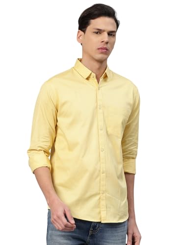 Image of Majestic Man Men's Cotton Slim Fit Solid Casual Shirt