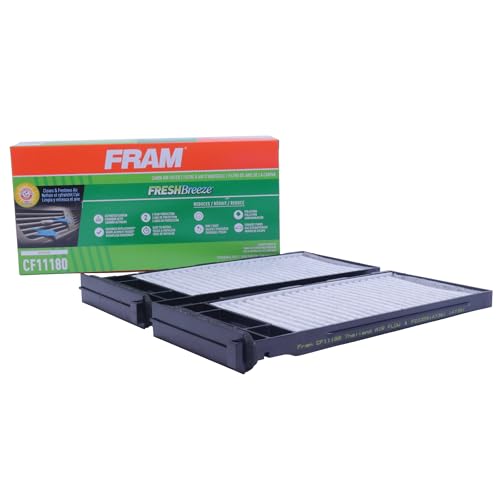 FRAM Fresh Breeze Cabin Air Filter Replacement for Car Passenger Compartment w/ Arm and Hammer Baking Soda, Easy Install, CF11180 for Nissan Vehicles