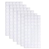 Teskyer 300 Pcs Double Sided Sticky Dots Stickers, Clear Removable Round Putty No Trace Sticky for Festival Decoration, Poster Hanging, Waterproof Small Stickers, Double Sided Tape Dots(20mm,300)