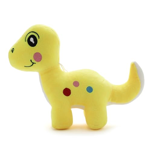 Image of Yellow Dino Soft Plush Toy for Kids Stuffed Soft Toy with Cute Hug-Friendly Plush for Babies, Toddlers & Children Safe, Lightweight & Easy to Clean (26CM)