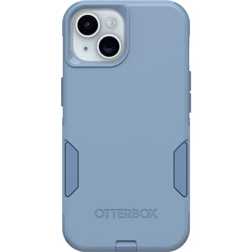 OtterBox iPhone 15, iPhone 14, and iPhone 13 Commuter Series Case – Crisp Denim (Blue), Slim & Tough, Pocket-Friendly, with Port Protection