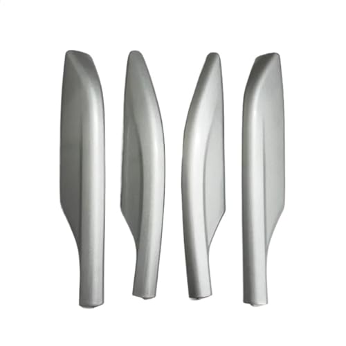 Car Silver Roof Rack Luggage Rack Bar Rail End Cap Trim Fit for X-Trail T32 2014-2021 Roof (Color:Rear Left)(A Set 4pcs)