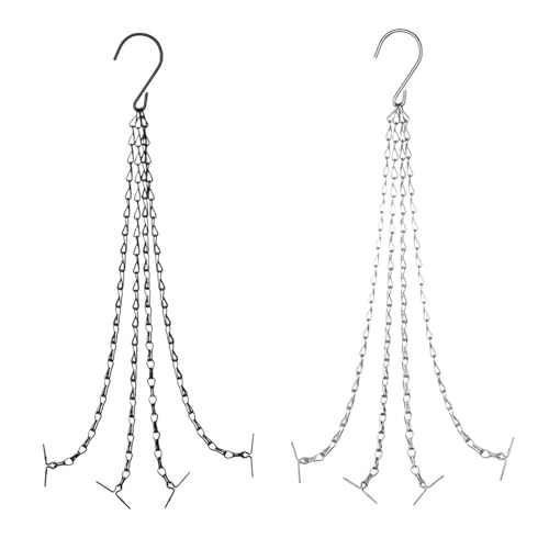 Chaînes pour paniers suspendus et pots de fleurs en fer extérieurs - 3