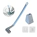 FuninCrea Nouveau Manche Long Brosse Toilette Golf, Brosse et Support en Silicone à 360 Degrés, Brosse Nettoyante Flexible pour Le Nettoyage, Brosse de Toilette Murale pour La Maison (Bleu)