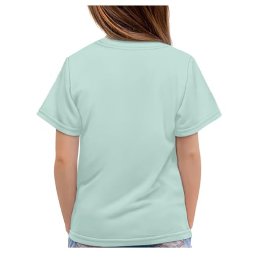 Image of WELLFLYHOM Kids Tshirts Girls Boys Short Sleeve Crewneck Tees Shirts Casual Sport Pullover Tops Size 3-16 Years
