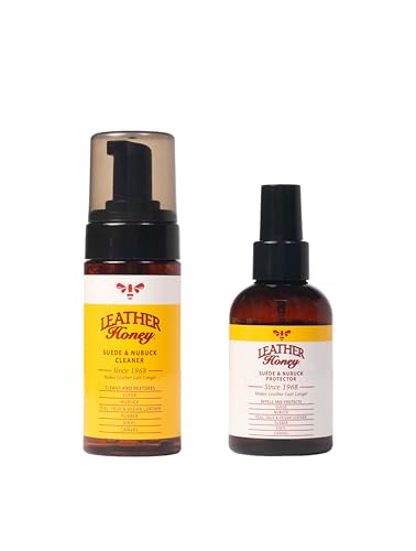 Leather Honey Suede & Nubuck Care Kit: Cleaner, Protector, Suede Brush & Eraser: Clean, Protect & Restore Shoes, Boots, Uggs, Furniture, Jackets, Bags and Apparel. Safe for Any Color2