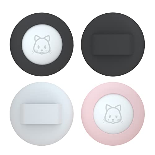 Coque étanche AirTag pour chat : fixation sécurisée sur collier fin rose