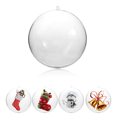 20 STK Weihnachtskugeln Transparente Kugeln zum Befüllen,5cm Christbaumschmuck Plastik Weihnachtsbaumkugeln Christbaumkugeln Weihnachtsdeko Aussen Innen für Weihnachtsbaum Party Hochzeit Cover