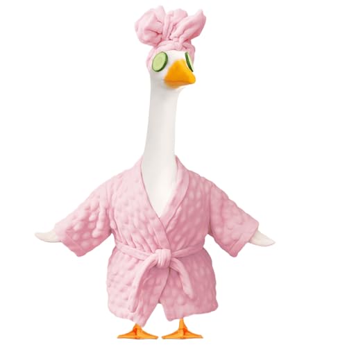 Porch Goose Outfit Winter Porch Goose Outfit for 23 Cement or Plastic Goose Lady Porch Goose Bathrobe Christmas Porch Goose Outfits Holiday Porch Goose Outfits (Pink)