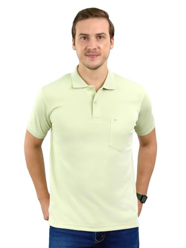 Image of Monte Carlo Mens Regular Fit Half Sleeve Solid Polo Neck T-Shirt (Pack of 1)
