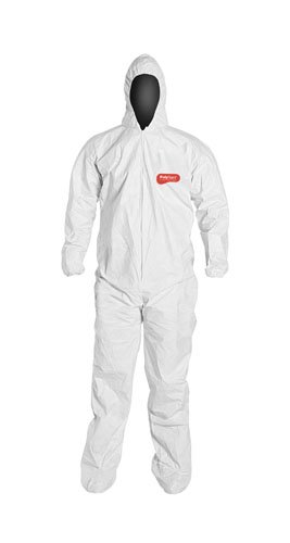 Liberty Glove & Safety 15132/3XL PolyGard SpunBonded Polypropylene Mediumweight Zipper Front Coverall with Hood and Boots, 3X-Large (Case of 25)