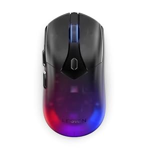 Lenovo Legion M410 Wireless RGB Gaming Mouse – 6 Button Palm Grip Mouse with 16,000 DPI, 53 Hour Rechargeable Battery, 2-Zone RGB Lighting, NVIDIA Reflex Compatible