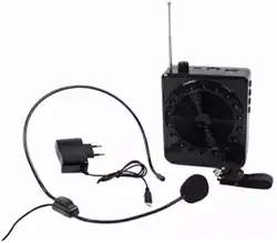 Kit Microfone Professor Radio Microfone Megafone Amplificador Voz