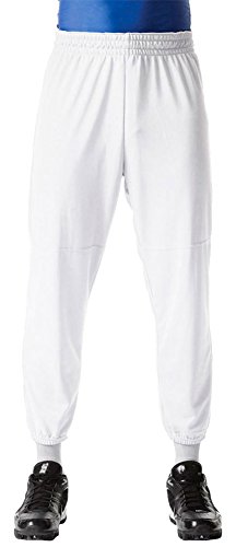 A4 Youth Moisture Wicking Pull-On Baseball Performance Pant, Wht, Large