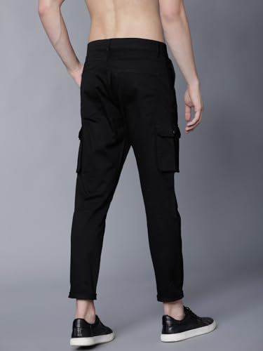 Image of Highlander Men's Slim Fit Cargo Trousers| Stylish & Comfortable for Casual, Travel & Active Wear | Trouser for Men | Men Trousers