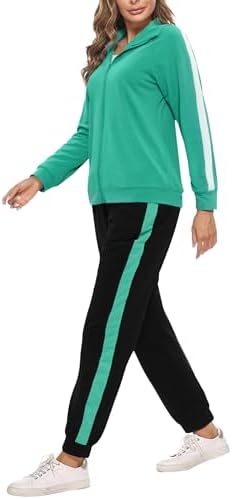 Demegimi Jogginganzug Damen Set mit Reißverschlussjacke und Jogginghose Loungewear für Fitness Freizeit Gym Running Yoga Sportbekleidung