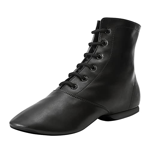 Jazz Dance Boots Split Sole for Women and Men's Leather Dancing Shoes