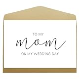 Goroar To My Mom on My Wedding Day Card, Wedding Day Card to Mum, Card for Mom on My Wedding Day