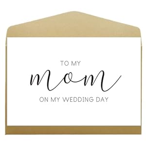 To My Mom on My Wedding Day Card Wedding Day Card to Mum Card for Mom on My Wedding Day