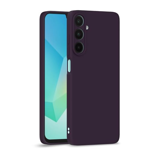 Image of Amazon Basics Back Cover for Samsung Galaxy M17 5G / A17 5G / F17 5G | Camera Protection Shockproof Soft Matte Silicone Bumper Case (Purple)