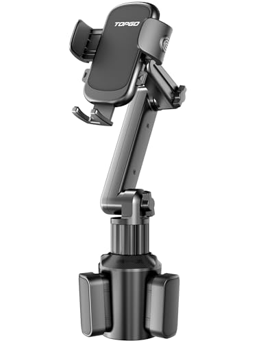 TOPGO Pro Ver KFZ Handyhalterung [Höhenverstellbar & Schüttelfrei] KFZ Handyhalterung Kompatibel mit iPhone 16 Pro Max und anderen Smartphones - Schwarz