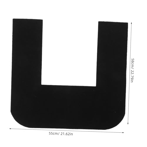 Tapis de sol en U pour toilettes noir Mikikit en polyester absorbant