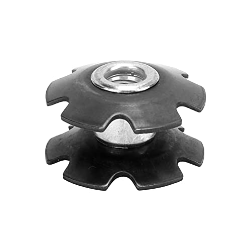 Rehomy Écrou étoile pour fourche avant de vélo de 28,6 mm - Pour VTT, vélo de route - 2 écrous en étoile pour fourche avant de vélo - Écrou étoile pour fourche avant - Écrou étoile pour vélo Cover