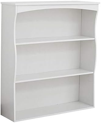 Home Source Wall Mounted Shelves Painted White 3 Book Shelves Ideal for Kids Bedroom Kitchen