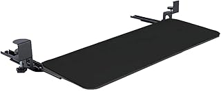 Generic 1PC Keyboard Drawers & Platform Under Desk Drawer for Keyboard and Mouse Ergonomic Solution Sliding Pull-Out Tray Easy Assembly, Large Keyboard Tray Under Desk Pull Out (Black)