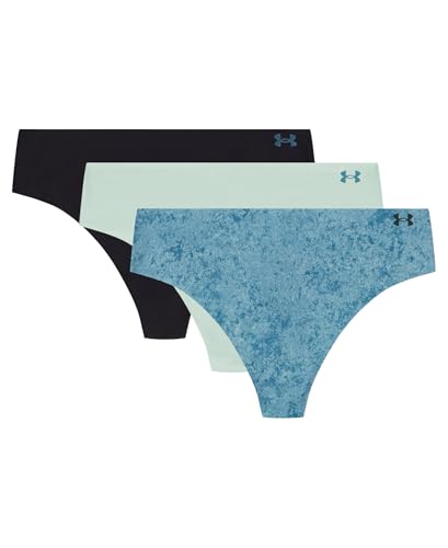 Image of Under Armour Women's 3-pack Pure Stretch No Show Thong Underwear, All-day Comfort & Ultra-soft Fit