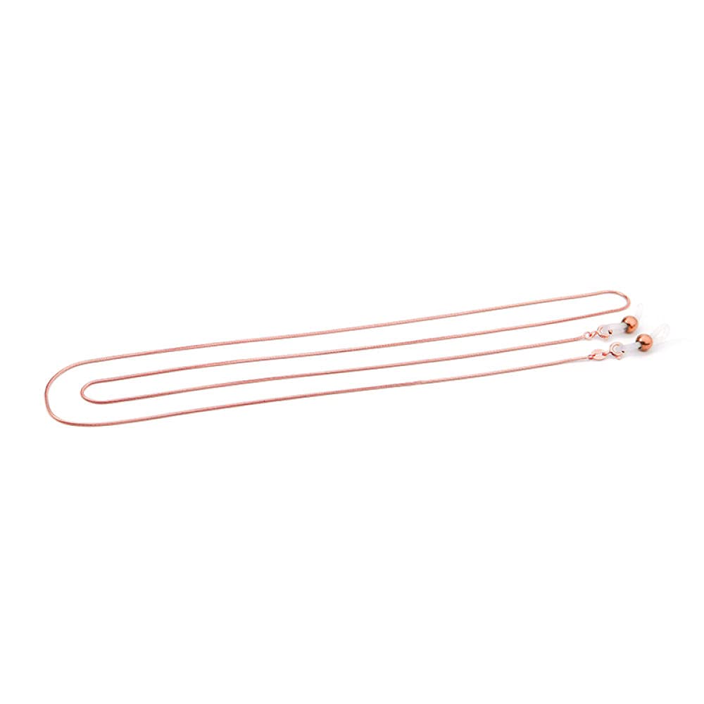 Sonnenbrillenkette Brillenkette Brillenband Brillenschnur Brille Kette Silber Lanyard Weibliche Literarische Retro Einfache Kette Männer Seil Hängender Hals rutschfest-Rosengold.