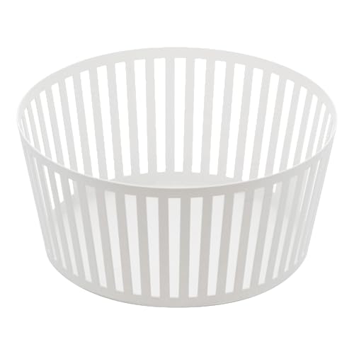 Yamazaki 3811 Tower Fruit Basket Deep, White, Steel, 21.5 x 21.5 x 10 cm