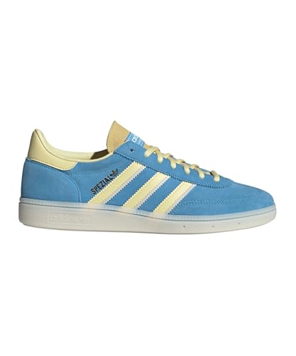 Image of adidas Handball Spezial Men's Sneakers, Semi Blue Burst /Almost Yellow /Crystal White, Size 11