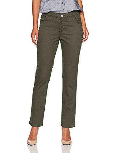 LEE Women's Petite Instantly Slims Classic Relaxed Fit Monroe Straight Leg Jean (Sage, 14 Petite)